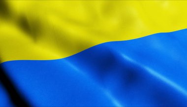 Çekoslovakya 'nın Pisek bayrağının 3D görüntüsü