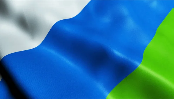 Ilustração Uma Acenando Bandeira Cidade Checa Hluk — Fotografia de Stock