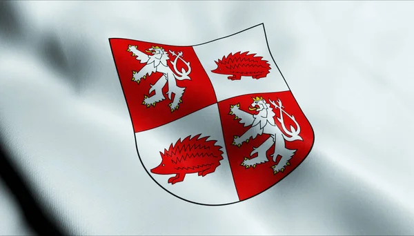 Ilustração Uma Acenando Bandeira Cidade Checa Jihlava — Fotografia de Stock