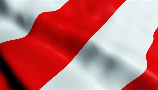Illustration Waving Czech City Flag Napajedla — Stock Photo, Image
