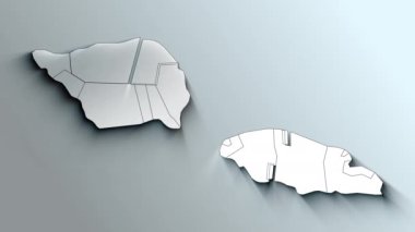 Dağıtımlı Modern Samoa Beyaz Haritası