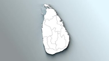 Taşralı Sri Lanka 'nın Modern Beyaz Haritası