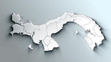 Vilayetli Modern Panama Beyaz Haritası