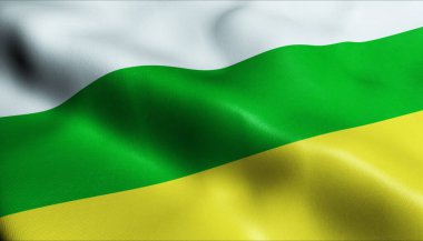 Huila 'nın el sallayan Kolombiya bayrağının 3 boyutlu resmi