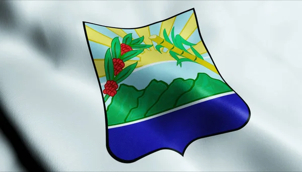 Illustrazione Della Bandiera Barahona Della Repubblica Dominicana — Foto Stock