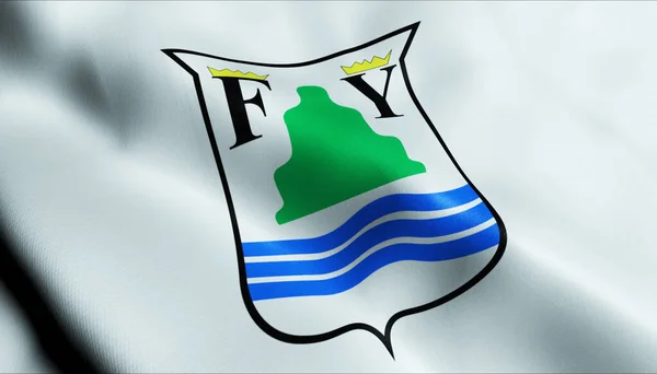 Illustratie Van Dominicaanse Republiek Vlag Van Puerto Plata — Stockfoto