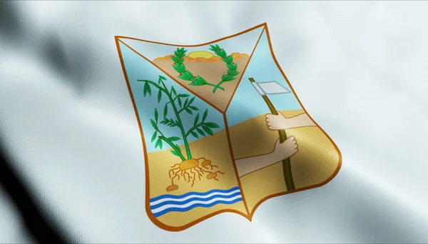 Illustration Dominikanska Republiken Stad Flagga San Jose Ocoa — Stockfoto