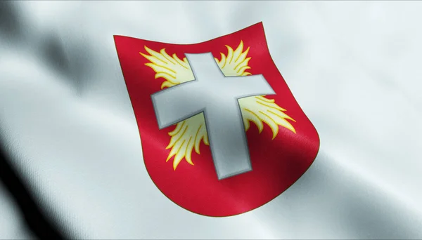 Ilustracja Flagi Miasta Santa Cruz Del Seibo — Zdjęcie stockowe