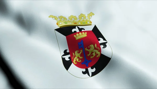 Ilustracja Flagi Miasta Dominikana Santo Domingo — Zdjęcie stockowe