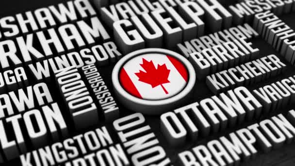 Canada Word Cloud Collage — Video Stock