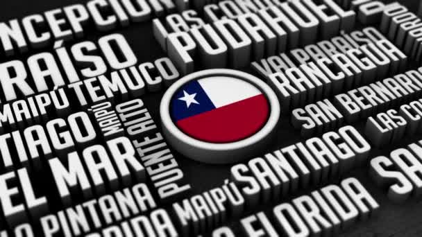 Chile Word Cloud Collage — Stockvideo