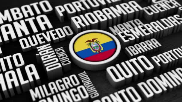 Ecuador Word Cloud Collage — Vídeo de stock