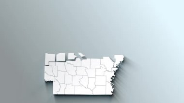 Arkansas Eyaletlerinin Modern Dinamik Beyaz Haritası