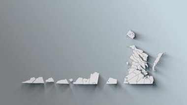 Virginia Eyaletlerinin Modern Dinamik Beyaz Haritası