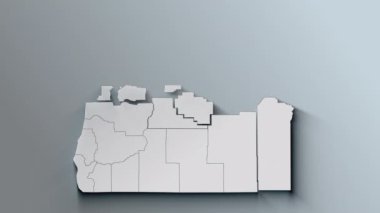 Oregon Eyaletlerinin Modern Dinamik Beyaz Haritası
