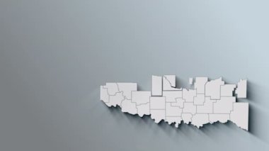 Oklahoma 'nın Bölgeli Modern Dinamik Beyaz Haritası