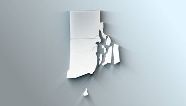 Birleşik Devletler 'in Rhode Island Eyaleti ve Counties Sınır Çizgileri