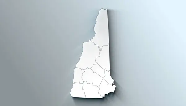 stock image Hampshire State of the United States with Counties Boundary Lines