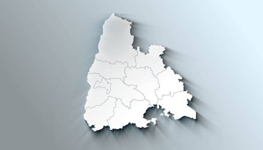 Freiburg 'un Modern Haritası Bölge Sınır İdaresi