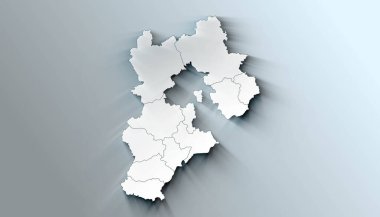 Çin 'in Hebei Eyaleti' nin modern haritası.