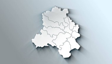 Delhi Modern Haritası Hindistan Sınırlı Bölgeler