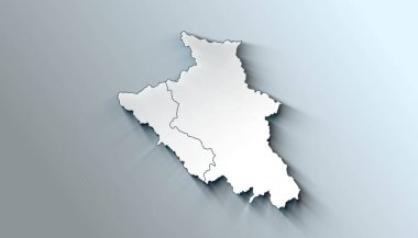 Ladakh Hindistan 'ın Sınırlı Modern Haritası