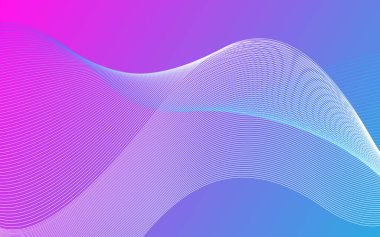 renkli dalgalı çizgi soyut arkaplan, vektör çizimi