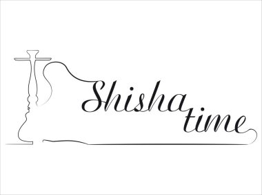  Nargile bar için stilistik logo 