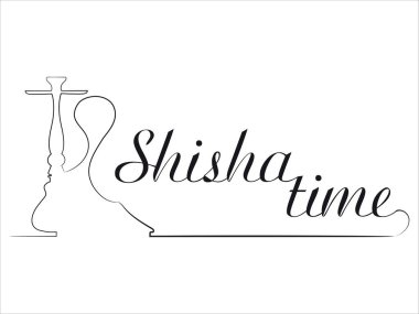  Nargile bar için stilistik logo 