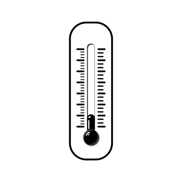 Cold Thermometer Black White Style Temperature Weather Thermometers Meteorology Temp — Stock Vector