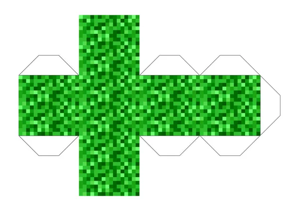 Vektor Bild Texturer Minecraft Spel För Att Skapa Från Papper — Stock vektor