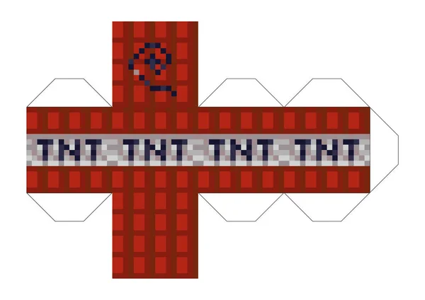 Kağıt, şema, süpürme, kağıt işçiliği için Minecraft oyununun dokusunun vektör görüntüsü