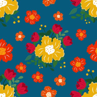 Zarif bir geçmişe sahip bir buket çiçekle kusursuz bir arkaplan