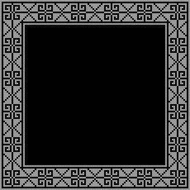 Etnik tarz, kimlik, vyshyvanka gibi Ukrayna süslemelerinin vektör illüstrasyonu, baskı giysileri, web siteleri, afişler için nakış. Geçmişi. Metin için çerçeve