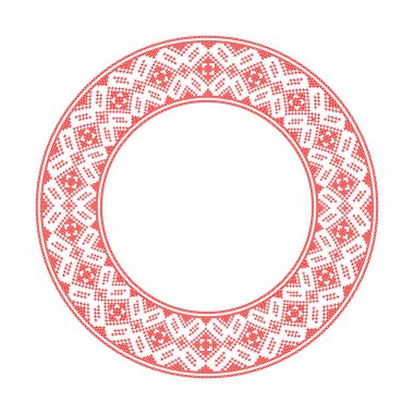 Etnik tarz, kimlik, vyshyvanka gibi Ukrayna süslemelerinin vektör illüstrasyonu, baskı giysileri, web siteleri, afişler için nakış. Geçmişi. Metin için çerçeve