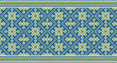 Etnik tarz, kimlik, vyshyvanka gibi Ukrayna süslemelerinin vektör illüstrasyonu, baskı giysileri, web siteleri, afişler için nakış. Arkaplan.