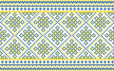 Etnik tarz, kimlik, vyshyvanka gibi Ukrayna süslemelerinin vektör illüstrasyonu, baskı giysileri, web siteleri, afişler için nakış. Arkaplan.