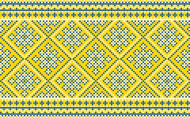 Etnik tarz, kimlik, vyshyvanka gibi Ukrayna süslemelerinin vektör illüstrasyonu, baskı giysileri, web siteleri, afişler için nakış. Arkaplan.