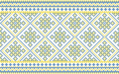 Etnik tarz, kimlik, vyshyvanka gibi Ukrayna süslemelerinin vektör illüstrasyonu, baskı giysileri, web siteleri, afişler için nakış. Arkaplan.