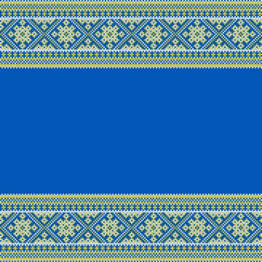 Etnik tarz, kimlik, vyshyvanka gibi Ukrayna süslemelerinin vektör illüstrasyonu, baskı giysileri, web siteleri, afişler için nakış. Arkaplan.