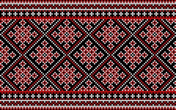 Ilustración Vectorial Ornamento Ucraniano Estilo Étnico Identidad Vyshyvanka Bordado Para — Vector de stock