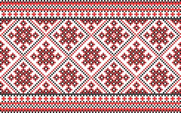 Illustrazione Vettoriale Ornamento Ucraino Stile Etnico Identità Vyshyvanka Ricamo Abiti — Vettoriale Stock