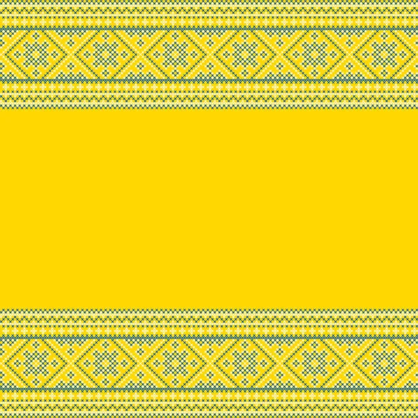 Vektor Illustration Ukrainska Prydnad Etnisk Stil Identitet Vyshyvanka Broderi För — Stock vektor