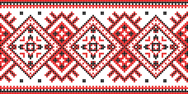 Εικονογράφηση Διάνυσμα Της Ουκρανικής Στολίδι Εθνοτικό Στυλ Ταυτότητα Vyshyvanka Κέντημα — Διανυσματικό Αρχείο
