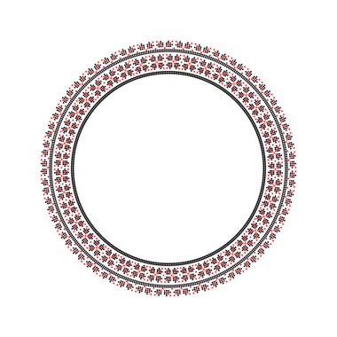 Etnik tarz, kimlik, vyshyvanka gibi Ukrayna süslemelerinin vektör illüstrasyonu, baskı giysileri, web siteleri, afişler için nakış. Geçmişi. Geometrik tasarım