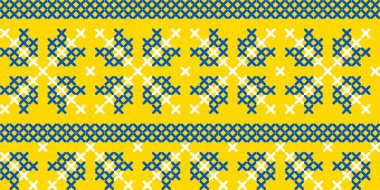 Etnik tarz, kimlik, vyshyvanka gibi Ukrayna süslemelerinin vektör illüstrasyonu, baskı giysileri, web siteleri, afişler için nakış. Geçmişi. Geometrik tasarım