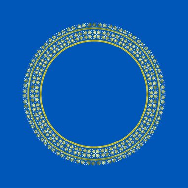 Etnik tarz, kimlik, vyshyvanka gibi Ukrayna süslemelerinin vektör illüstrasyonu, baskı giysileri, web siteleri, afişler için nakış. Geçmişi. Geometrik tasarım