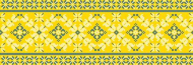 Etnik tarz, kimlik, vyshyvanka gibi Ukrayna süslemelerinin vektör illüstrasyonu, baskı giysileri, web siteleri, afişler için nakış. Geçmişi. Geometrik tasarım