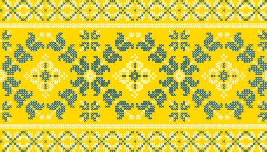 Etnik tarz, kimlik, vyshyvanka gibi Ukrayna süslemelerinin vektör illüstrasyonu, baskı giysileri, web siteleri, afişler için nakış. Geçmişi. Geometrik tasarım