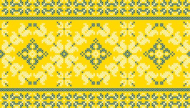 Etnik tarz, kimlik, vyshyvanka gibi Ukrayna süslemelerinin vektör illüstrasyonu, baskı giysileri, web siteleri, afişler için nakış. Geçmişi. Geometrik tasarım